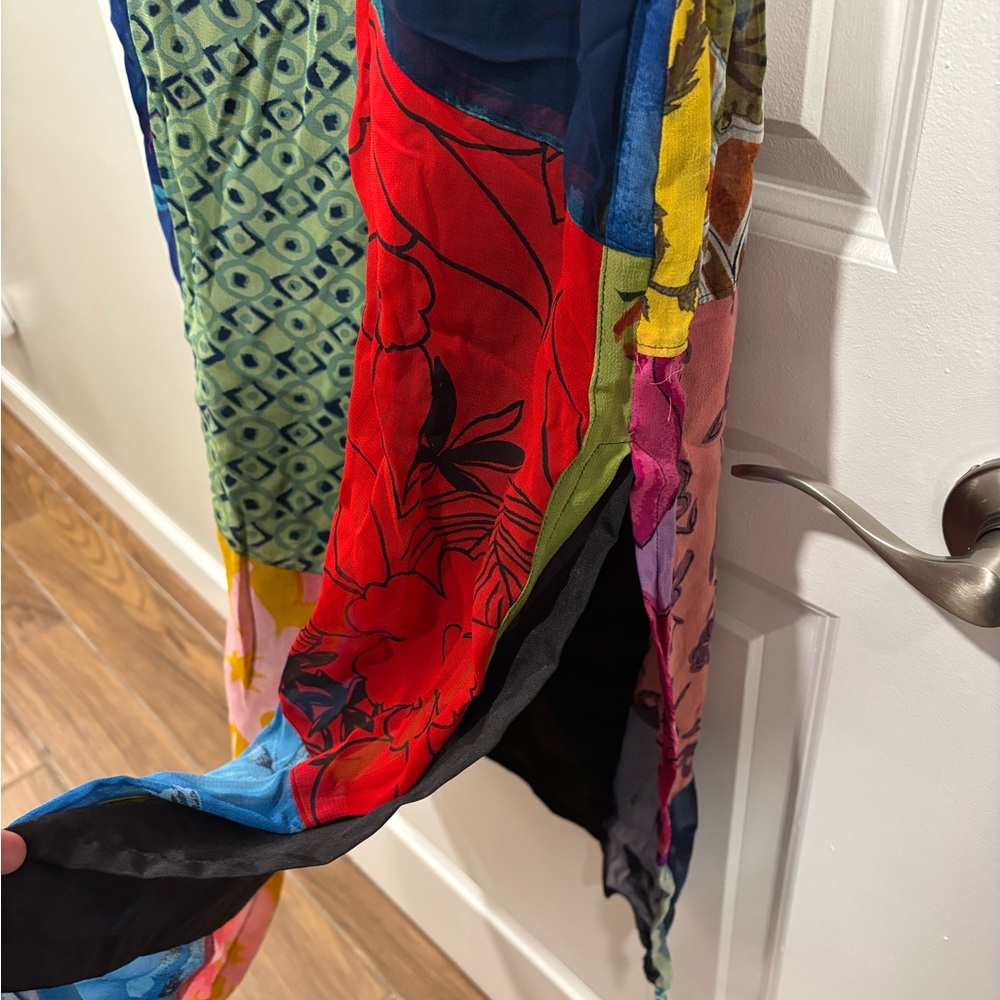 Sacred Threads Multicolor Patchwork Maxi Dress - image 4